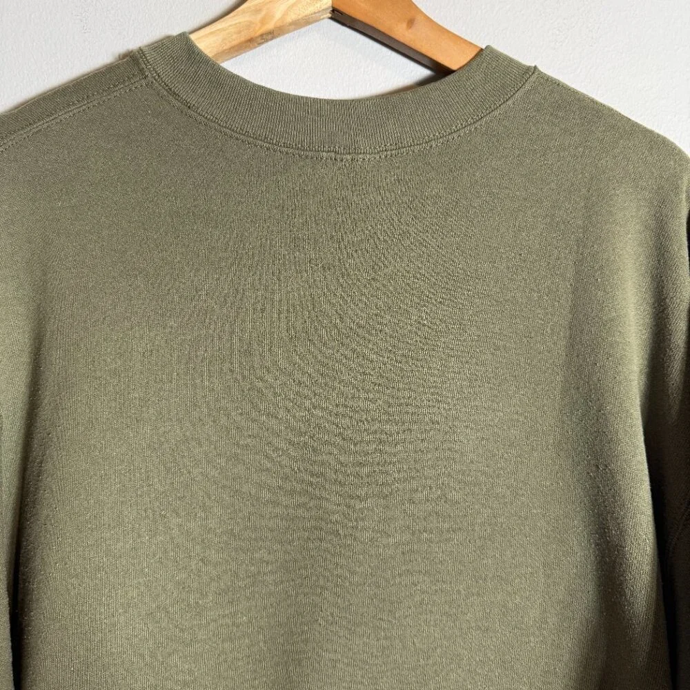 Vintage USMC United States Marine Corp Crew Neck Sweatshirt Men's Medium Green - Picture 10 of 11
